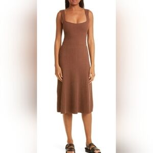Vince Chocolate Brown Midi Dress